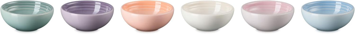 Le Creuset Stoneware Set Of 6 Vancouver Pinch Bowls  Pastel Multi Color