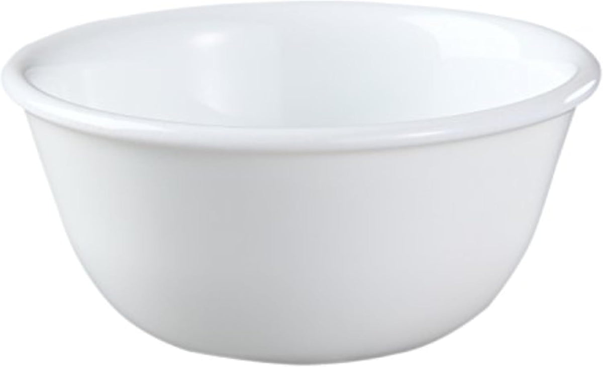 Corelle Vitrelle 6-oz Ramekin Bowls  Set of 6 Chip & Crack Resistant Bowls  Great For Dips  Condiments  Ice Cream  Small Side Dishes  Ceramic Dessert Bowls Set  Winter Frost White