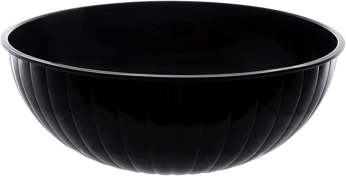 Party Essentials Hard Plastic 192-Ounce Serving Bowl  Black
