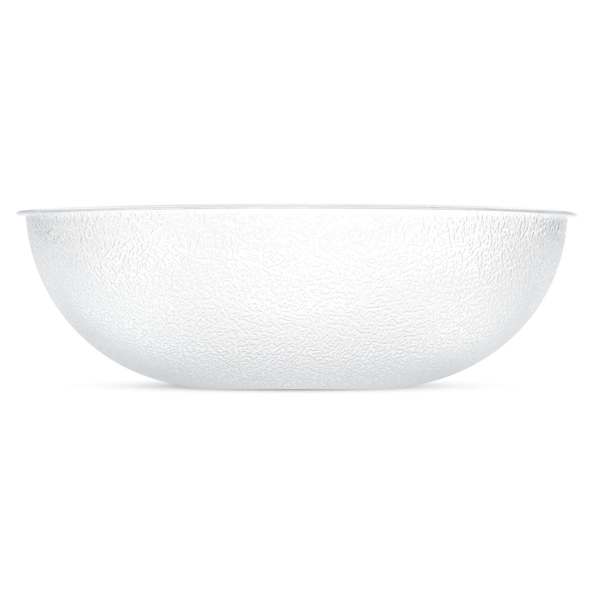 Carlisle FoodService Products 721507 Round Pebbled Salad Serving Bowl  11 Quart  Clear