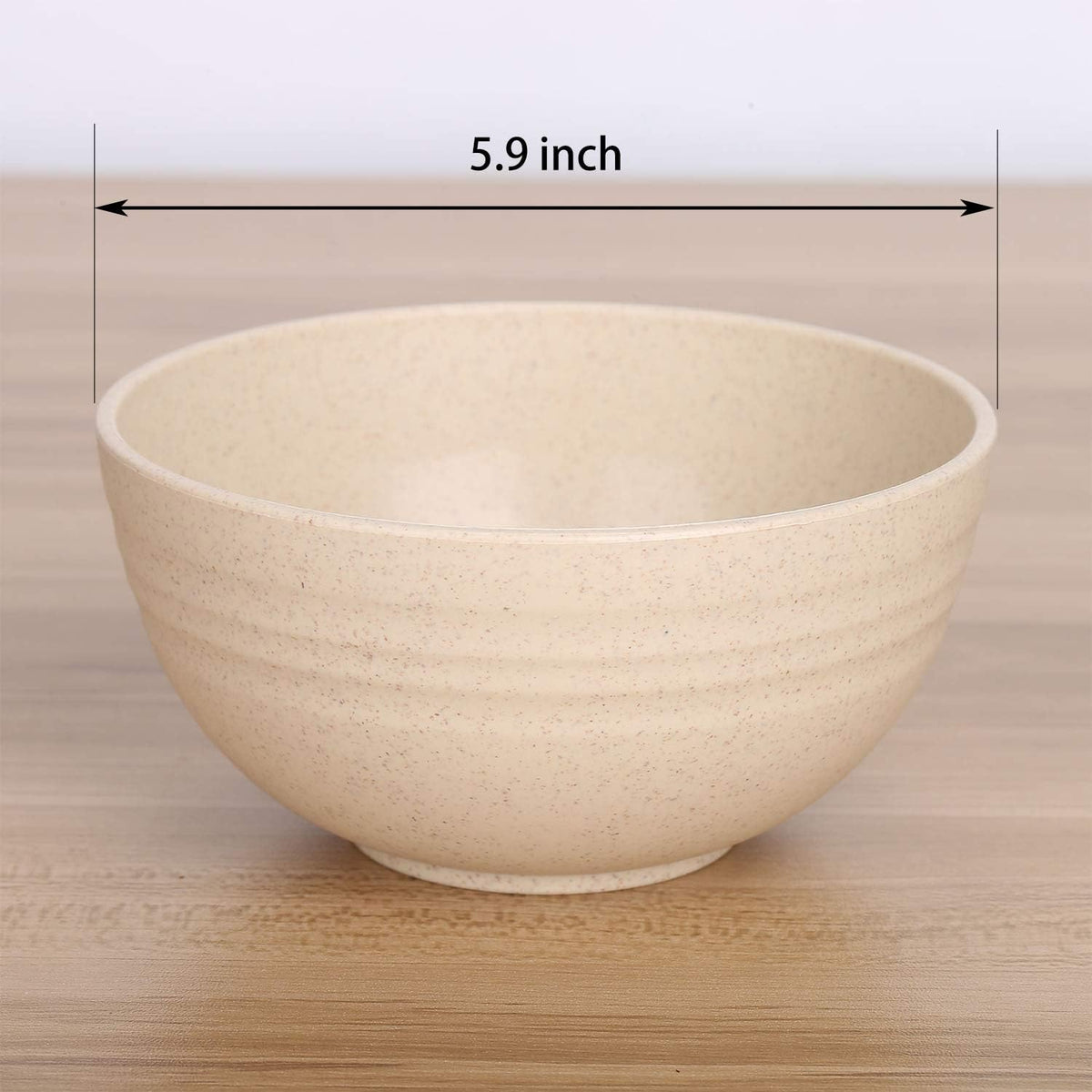 LuckyZone Unbreakable Cereal Bowls - 24 oz Reusable Wheat Straw Bowl Set of 4 - Dishwasher & Microwave Safe - Perfect for Cereal  Soup and Rice - BPA Free  Healthy & Eco-Friendly (4 Color)