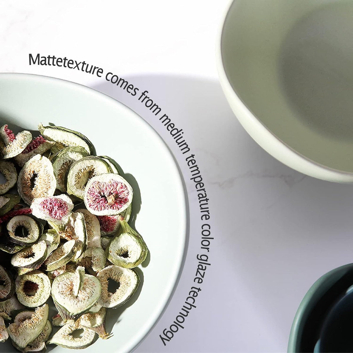 Notakia Salad Decorative Bowls Lotus Shaped Pasta Bowls Dishwasher Safe  Unique Angled Ceramic Bowls for Salad  Pasta  Soup  Rice  Prep  Ideal for Restaurant (Green)