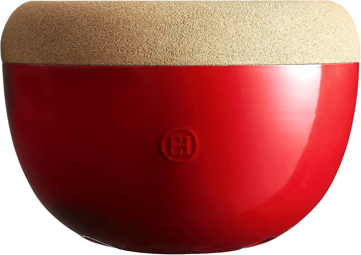 Emile Henry Deep Food Storage Bowl  10.6 x 7.3in  Burgundy