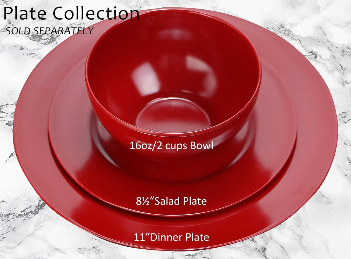 Calypso Basics by Reston Lloyd Melamine Bowl  Set of 6  Red  16 ounces